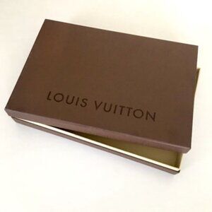 Louis Vuitton Empty Chocolate Brown Box Large 17W x 14D x 4.5H Storage Display